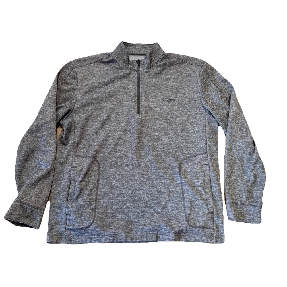 Callaway Golf Quarter Zip‎ Pullover Sweatshirt Men's XXL Gray L/S Pullover